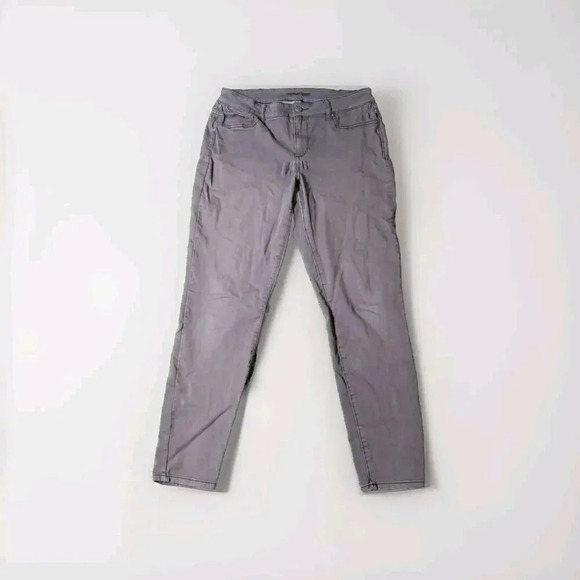 Maurices Denim - Maurices Womens Size L - R Maroon Gray Skinny Denim Jeans